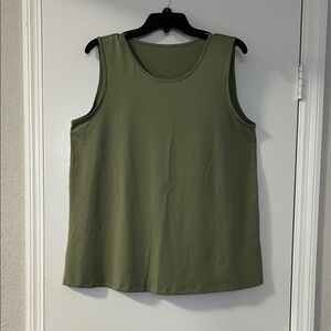 Olive Green Sleeveless Women's Top
